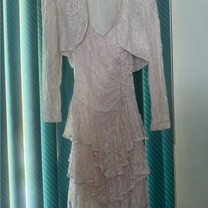 Elegant Lace Ruffle Dress